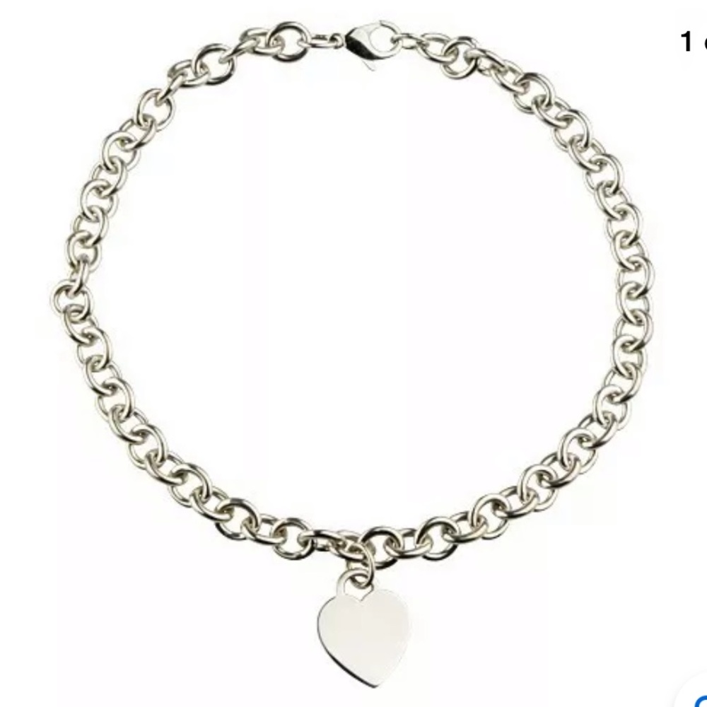 Tiffany heart tag chain necklace/choker